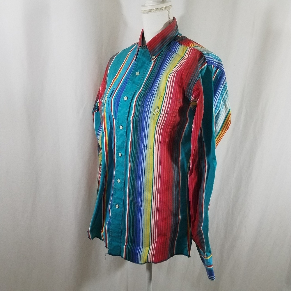 Wrangler Cowboy Cut 15 1/2- 34 Men's Button Down Made in USA - Picture 3 of 13
